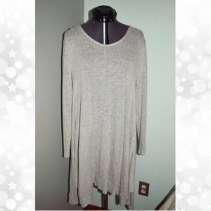 Gray sweater dress